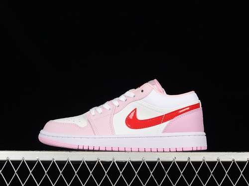 【280】[DR0758-170]-[AIR JORDAN 1 LOW WHITE/LIGHT PINK/RED]-[WOMAN:36-40]