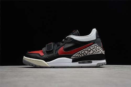 【340】[CD9054-006]-[JORDAN LEGACY 312 LOW GS BLACK/BLACK-CEMENT GREY-GYM RED]-[UNSIEX:36-45]