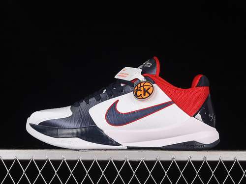 【340】[386430-103]-[ZOOM KOBE 5 USA WHITE/OBSIDIAN/SPORT RED]-[MAN:39-47.5]