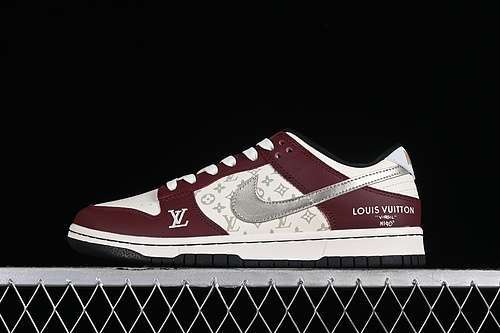 【360】[FC1688-188]-[LOUIS VUITTON DUNK LOW SB WHITE/RED/SILVER]-[WOMAN:36-39]-[MAN:40-45]