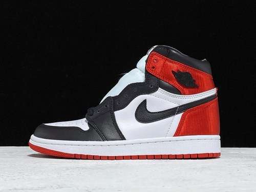 【490】[CD0461-016]-[GET AIR JORDAN 1 RETRO HIGH SATIN BLACK TOE BLACK/WHITE]-[UNISEX:36-46]