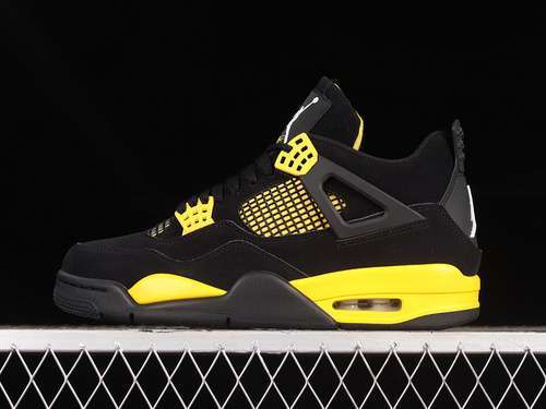 【500】[DH6927-017]-[AIR JORDAN 4 RETRO BLACK/TOUR YELLOW]-[MAN:40-47.5]
