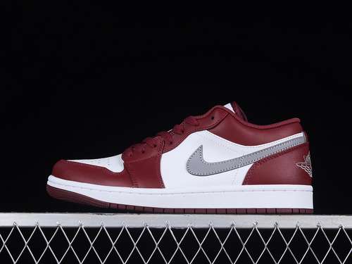 【320】[553558-615]-[AIR JORDAN 1 LOW CHERRYWOOD RED/WHITE/CEMENT GREY]-[WOMAN:35.5-39]-[MAN:40-46]