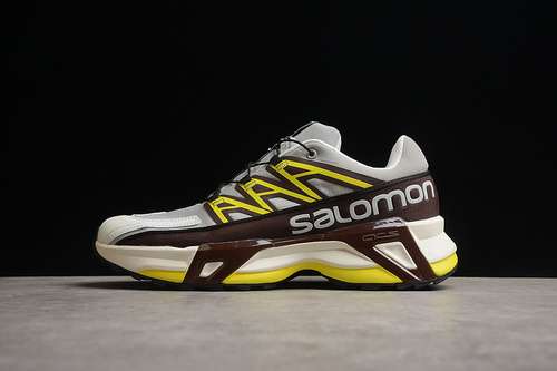 【380】[SALOMON XT-STEER RUNNING SHOES LIGHT GREY/BROWN/WHITE]-[MAN:40-45]
