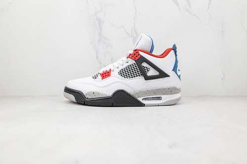 【340】[CI1184-146]-[AIR JORDAN 4 RETRO SE WHAT THE 4 WHITE/MILITARY BLUE-FIRE RED/TECH GREY]