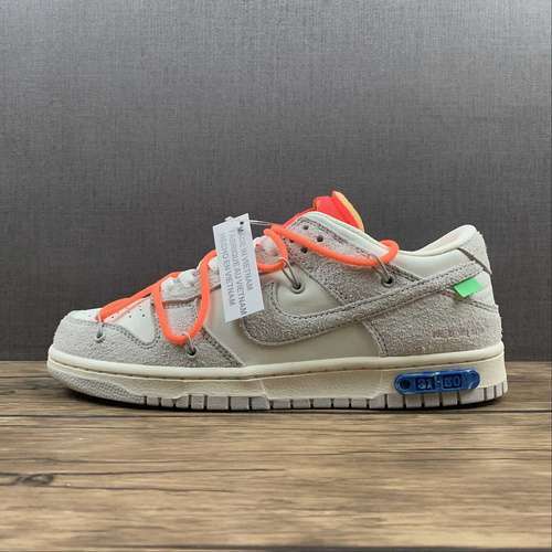 【450】[DJ0950-116]-[OW X SB DUNK LOW LOT 31 OF 50 SAIL/NEUTRAL GREY/TOTAL ORANGE]-[UNISEX:36-47.5]
