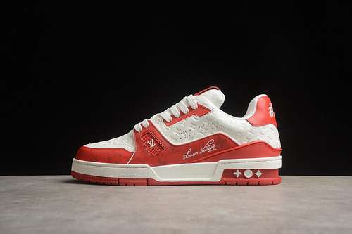 【630】[2022TRAINER L*V LOUIS VUITTON TRAINER RED/WHITE]-[WOMAN:35-39]-[MAN:40-45]