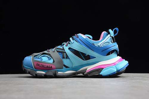 【580】[ECBA8041331]-[GZ BA-LEN-CIAGA TRACK 3.0 SNEAKER BLUE/GREY/WHITE]-[UNISEX:36-45]