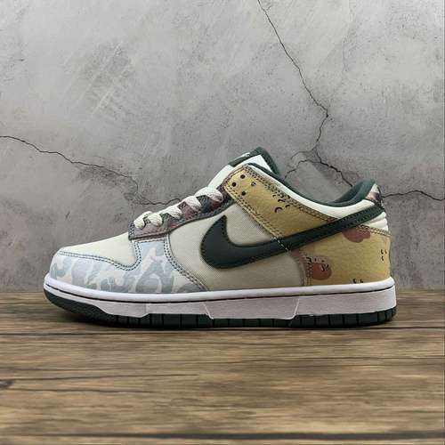 【380】[DH0957-100]-[SB DUNK LOW SE MULTI CAMO SAIL/VINTAGE GREEN-TOTAL ORANGE-WHITE]-[UNISEX:36-47.5]