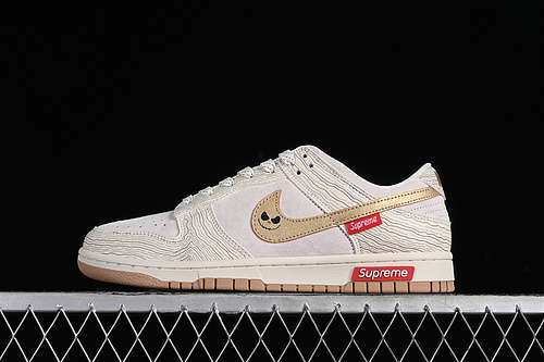 【360】[XD6188-035]-[SUPREME X SB DUNK LOW WHITE/GREY/GOLD]-[WOMAN:36-39]-[MAN:40-45]
