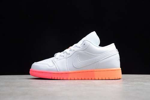 [554723-100]-[GZ AIR JORDAN 1 LOW GS WHITE/BRIGHT CRIMSON-BRIGHT MANGO]-[UNISEX:36-47]