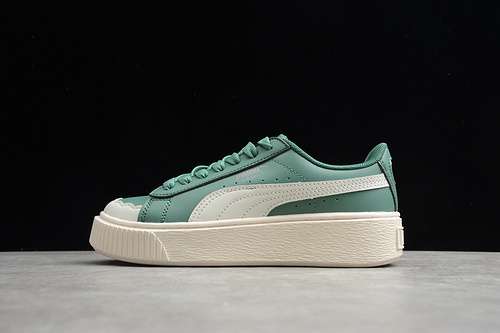 【240】[366723-01]-[BASKET PLATFORM CORE ARMY GREEN/WHITE]-[WOMAN:35-40]