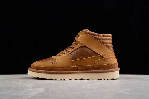 【380】[U*G*G HIGH-TOP LACE-UP SHORT BOOTS BROWN/BROWN/LIGHT KHAKI]-[MAN:39-44]