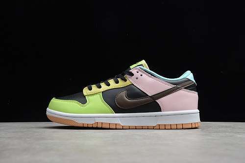 【340】[DH0952-001]-[SB DUNK LOW LE BLACK/OIL GREEN-WHITE-TOTAL ORANGE]-[WOMAN:36-39]-[MAN:40-45]