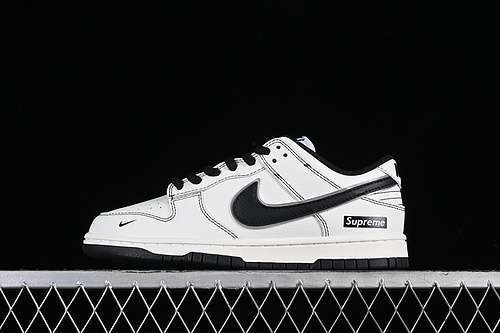 【280】[RM2308-237]-[SUPREME X SB DUNK LOW WHITE/BLACK]-[WOMAN:36-39]-[MAN:40-46]