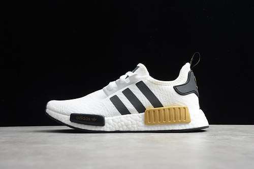 【300】[EG5662]-[NMD_R1 SHOES CLOUD WHITE/CORE BLACK/GOLD METALLIC]-[UNISEX:36-45]
