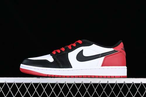 【430】[CZ0790-106]-[AIR JORDAN 1 LOW BLACK TOE WHITE/BLACK/RED]-[WOMAN:36-39]-[MAN:40-47.5]
