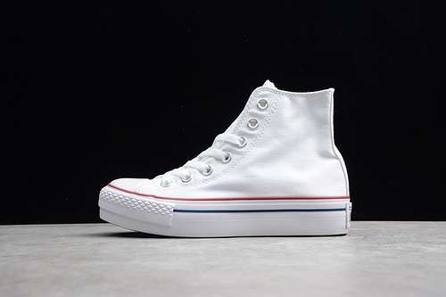 [54-52-61]-[M7650C]-[CONVERSE PLATFORM CHUCK TAYLOR ALL-STAR HIGH TOP OPTIC WHITE/BLUE]