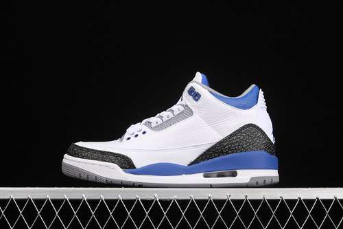 【450】[CT8532-145]-[AIR JORDAN 3 RETRO WHITE/BLACK/CEMENT GREY/RACER BLUE]-[MAN:40-47.5]