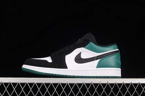 【300】[553558-113]-[AIR JORDAN 1 LOW WHITE/BLACK-MYSTIC GREEN]-[WOMAN:35.5-39]-[MAN:40-45]