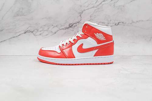 【340】[BQ6472-116]-[AIR JORDAN 1 MID WHITE/WHITE/UNIVERSITY RED]-[WOMAN:36-39]-[MAN:40-46]