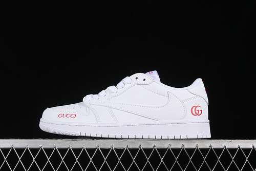 【360】[LJ5188-014]-[TRAVIS SCOTT X FRAGMENT DESIGN X AIR JORDAN 1 LOW OG SP WHITE/RED]-[UNISEX:36-45]
