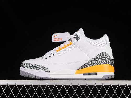 【400】[CT8532-168]-[AIR JORDAN 3 RETRO WHITE/YELLOW/BLACK]-[WOMAN:36-39]-[MAN:40-47.5]