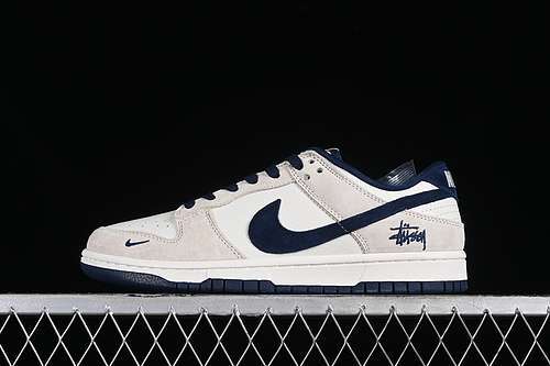【380】[DQ1098-339]-[STUSSY SB DUNK LOW WHITE/GREY/BLUE]-[WOMAN:36-39]-[MAN:40-45]