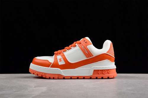 【730】[L*V TRAINER SNEAKERS WHITE/WHITE/ORANGE]-[WOMAN:35-40]-[MAN:39-45]