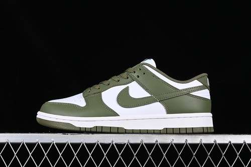 【310】[DD1503-120]-[DUNK LOW WHITE/MEDIUM OLIVE/WHITE]-[WOMAN:36-39]-[MAN:40-47.5]