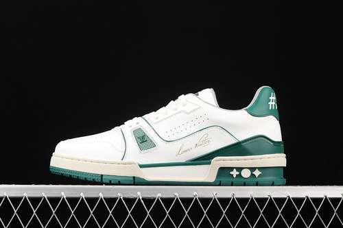 【700】[L*V 2021SS TRAINER SHOES WHITE/WHITE/DARK GREEN]-[MAN:38-45]