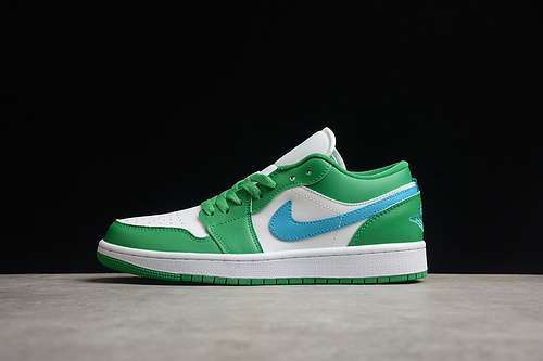 【280】[DC0774-304]-[AIR JORDAN 1 LOW LUCKY GREEN/WHITE/BLUE ]-[WOMAN:36-39]-[MAN:40-46]
