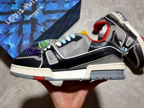 【750】[L*V 2021 TRAINER SNEAKERS WHITE/BLACK/MULTI-COLOR]-[MAN:38-45]