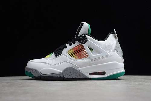 【460】[AQ9129-100]-[AIR JORDAN 4 RETRO RASTA WHITE/BLACK-UNIV RED-LUCID GREEN]-[MAN:40-46]
