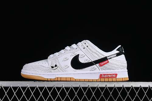 【360】[XD6188-034]-[SUPREME DUNK LOW SB WHITE/GREY/BLACK]-[WOMAN:36-39]-[MAN:40-45]