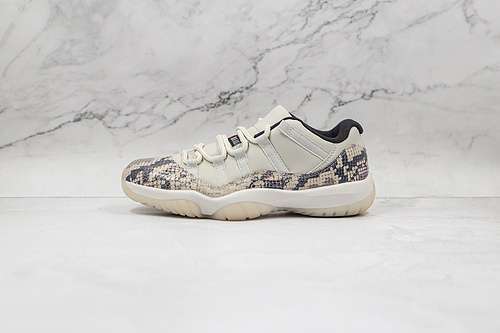 【460】[CD6846-002]-[AIR JORDAN 11 LOW SNAKESKIN LIGHT BONE/UNIVERSITY RED-BLACK]-[MAN:40-47.5]