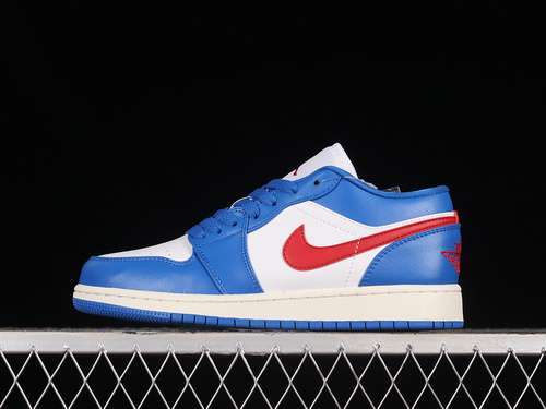 【300】[DC0774-416]-[AIR JORDAN 1 LOW SPORT BLUE/GYM RED-WHITE-SAIL]-[WOMAN:36-39]-[MAN:40-46]