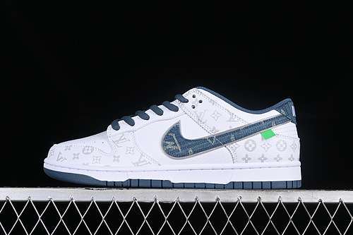 【360】[LV0526-593]-[L*V SB DUNK LOW WHITE/GREY/BLUE]-[WOMAN:36-39]-[MAN:40-45]