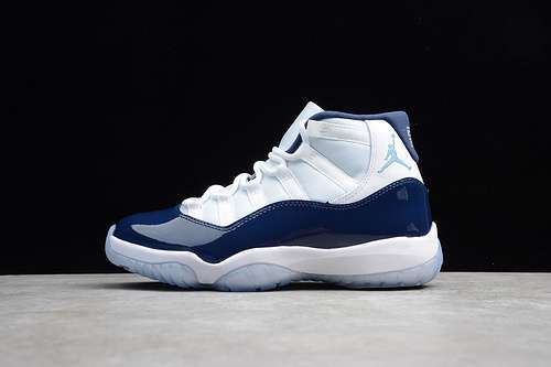 [378037-123]-[CJ AIR JORDAN 11 RETRO UNC WIN LIKE 82 WHITE/BLUE-MIDNIGHT NAVY]