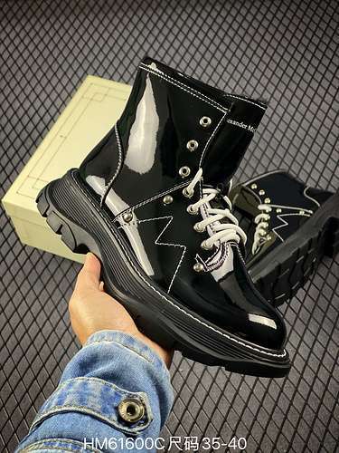 【400】[ALE*XANDER MCQUEEN HIGH BLACK/BLACK/BLACK]-[WOMAN:35-40]