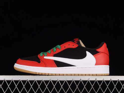 【300】[553560-061]-[TRAVIS SCOTT X AIR JORDAN 1 LOW GS BLACK/WHITE/VERY BERRY]-[UNISEX:36-46]