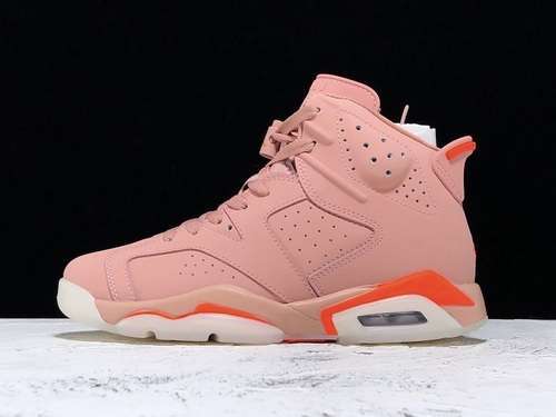 [CI0550-600]-[GET AIR JORDAN 6 RETRO ALEALI MAY RUST PINK/BRIGHT CRIMSON]