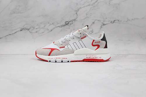 【300】[HO3249]-[NITE JOGGER 2019 BOOST SHOES CLOUD WHITE/LIGHT GREY/RED]-[WOMAN:36-39]-[MAN:40-45]