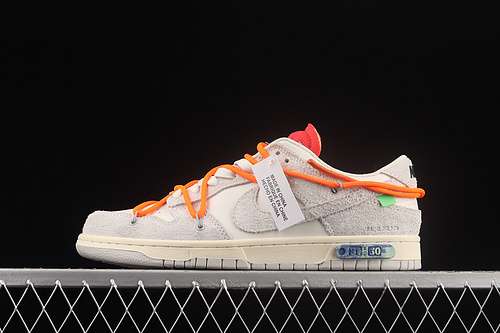 【350】[DJ0950-116]-[OW X SB DUNK LOW LOT 31 OF 50 SAIL/NEUTRAL GREY/TOTAL ORANGE]-[UNISEX:36-45]