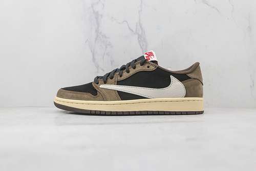 【500】[CQ4277-001]-[TRAVIS SCOTT X AIR JORDAN 1 LOW BLACK/DARK MOCHA-UNIVERSITY RED-SAIL]-