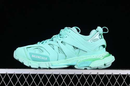 【520】[W3FE33000]-[BA*LEN*CIAGA TRACK SNEAKER TESS S GOMMA RES BI GREEN]-[WOMAN:35-39]-[MAN:40-46]