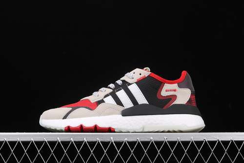 【280】[FV3872]-[NITE JOGGER SHOES CORE BLACK/CLOUD WHITE/RED]-[WOMAN:36-39]-[MAN:40-45]