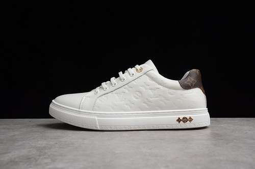 【480】[1A76CW]-[L*V TIME OUT SPORTS SHOES WHITE/WHITE/DARK BROWN]-[MAN:38-44]