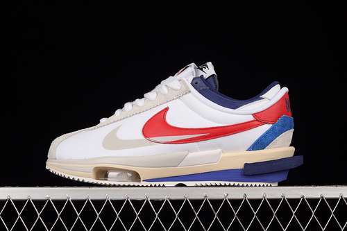 【340】[DQ0581-100]-[SACAI X AIR ZOOM CORTEZ SP 4.0 OG ROYAL FUCHSIA WHITE/NAVY BLUE/RED]-