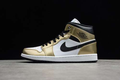【360】[DC1419-700]-[CJ AIR JORDAN 1 MID SE METALLIC GOLD METALLIC GOLD/BLACK/WHITE/BLACK]-[MAN:40-46]